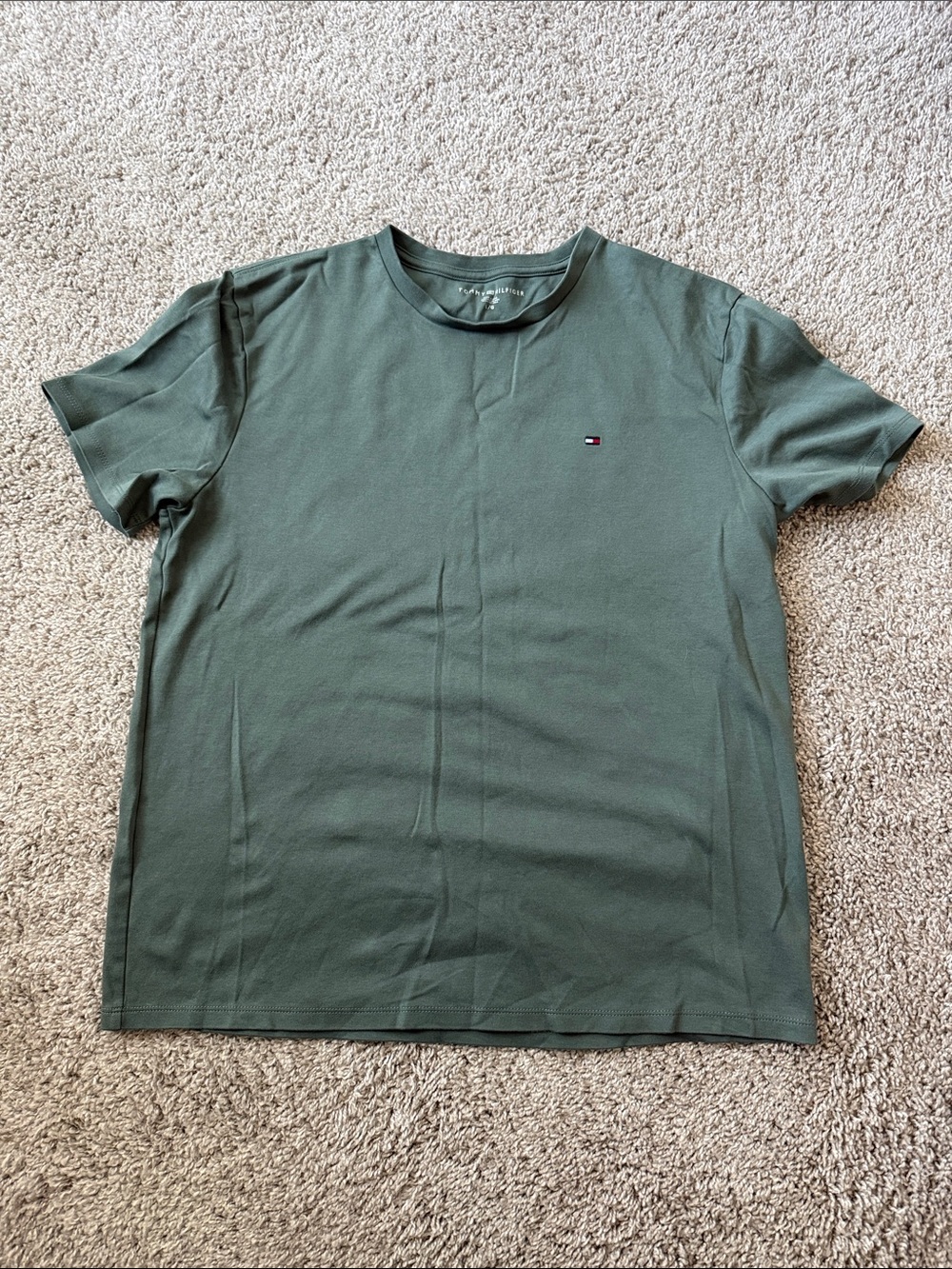 Tommy Hilfiger Mossy Green Short-Sleeve Crewneck Tee